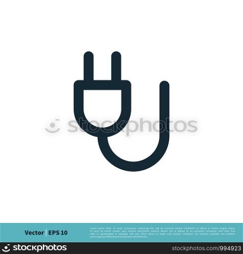Electric Connection Wire Icon Vector Logo Template Illustration Design. Vector EPS 10.