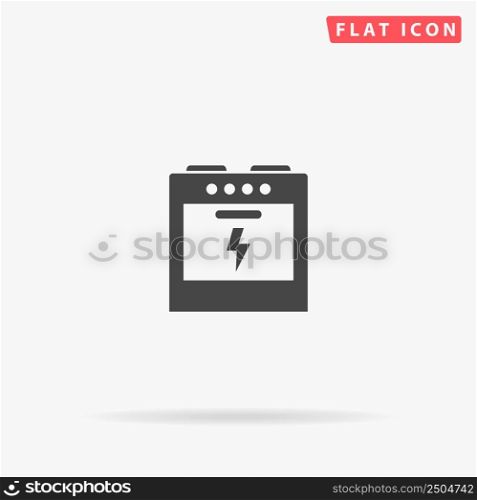 Electric Cooker flat vector icon. Glyph style sign. Simple hand drawn illustrations symbol for concept infographics, designs projects, UI and UX, website or mobile application.. Electric Cooker flat vector icon