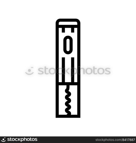 electric corkscrew wine line icon vector. electric corkscrew wine sign. isolated contour symbol black illustration. electric corkscrew wine line icon vector illustration