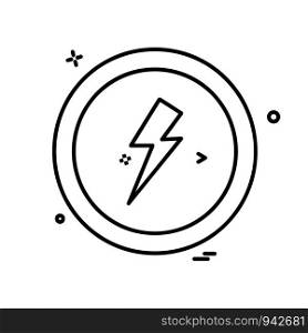 Electric current icon design vector