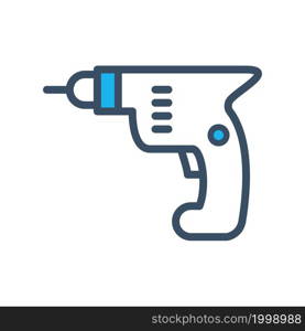 Electric drill flat icon