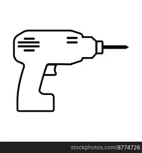 electric drill icon logo vector design template