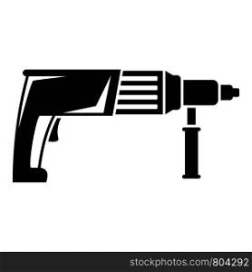 Electric drill icon. Simple illustration of electric drill vector icon for web design isolated on white background. Electric drill icon, simple style