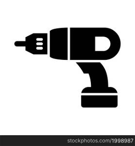 Electric drill icon solid style