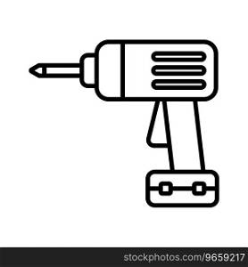 electric drill icon vector illustration logo design