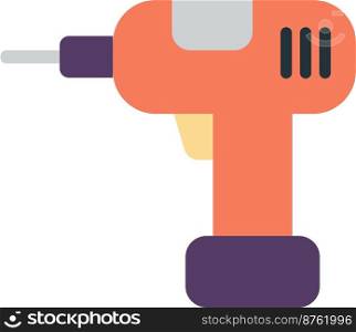 electric drill illustration in minimal style isolated on background