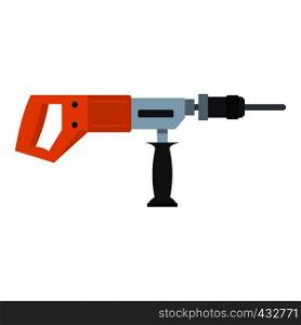 Electric drill, perforator icon flat isolated on white background vector illustration. Electric drill, perforator icon isolated
