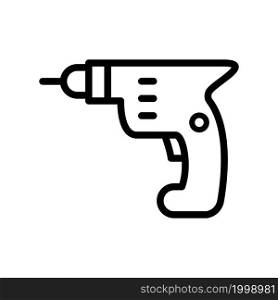 Electric drill simple icon