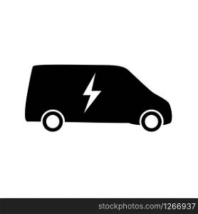 electric eco vehicle icon white background vector illustration
