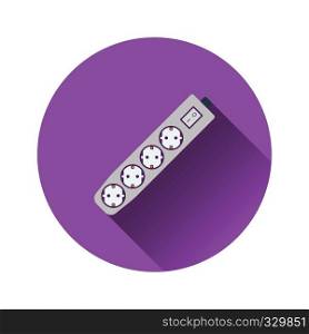 Electric extension icon. Flat color design. Vector illustration.