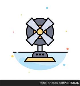 Electric, Fan, Home, Machine Abstract Flat Color Icon Template