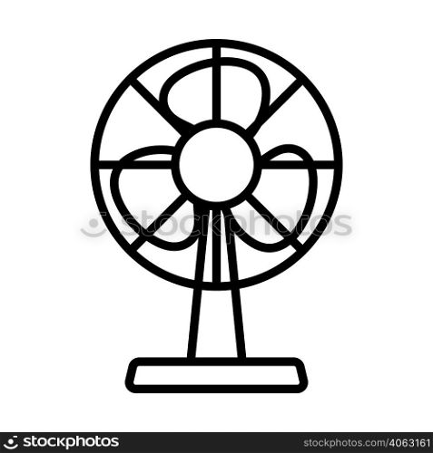 Electric Fan Icon. Bold outline design with editable stroke width. Vector Illustration.