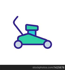 electric garden mower for lawn care icon vector. electric garden mower for lawn care sign. color symbol illustration. electric garden mower for lawn care icon vector outline illustration