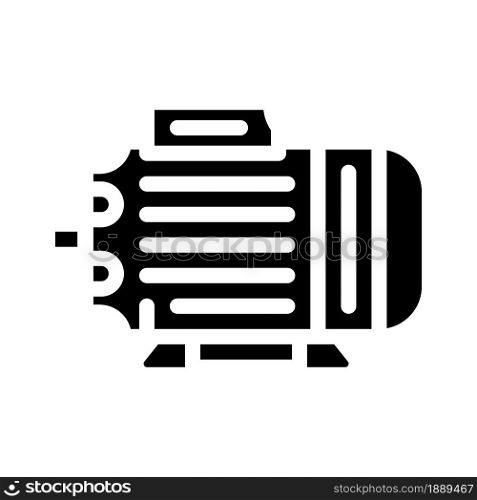 electric generator glyph icon vector. electric generator sign. isolated contour symbol black illustration. electric generator glyph icon vector illustration