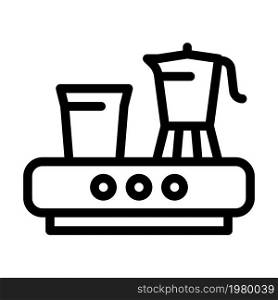 electric geyser coffee drink machine line icon vector. electric geyser coffee drink machine sign. isolated contour symbol black illustration. electric geyser coffee drink machine line icon vector illustration
