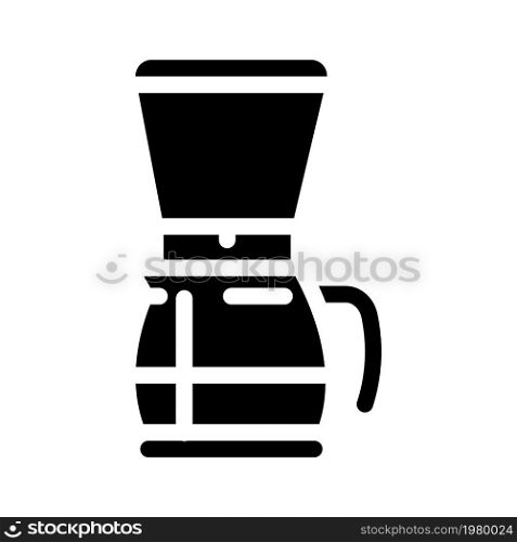 electric geyser coffee machine glyph icon vector. electric geyser coffee machine sign. isolated contour symbol black illustration. electric geyser coffee machine glyph icon vector illustration