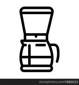 electric geyser coffee machine line icon vector. electric geyser coffee machine sign. isolated contour symbol black illustration. electric geyser coffee machine line icon vector illustration