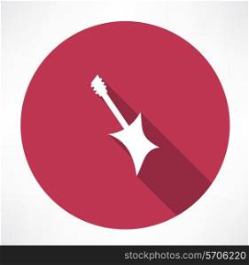 Electric guitar . Flat modern style vector illustration