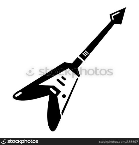 Electric guitar icon . Simple illustration of electric guitar vector icon for web design isolated on white background. Electric guitar icon , simple style