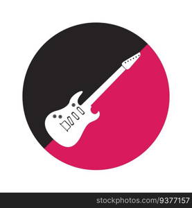 Electric Guitar icon vector illustration template design 