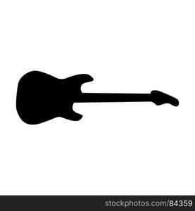 Electric guitar it is black icon . Simple style .. Electric guitar it is black icon .