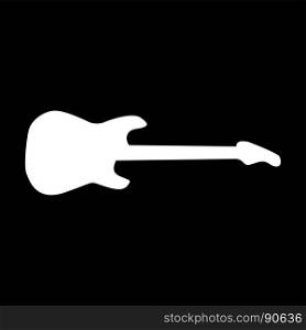 Electric guitar it is white icon .. Electric guitar it is white icon . Flat style .