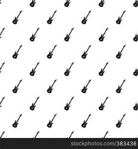 Electric guitar pattern. Simple illustration of electric guitar vector pattern for web. Electric guitar pattern, simple style