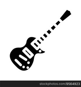 electric guitar retro music glyph icon vector. electric guitar retro music sign. isolated symbol illustration. electric guitar retro music glyph icon vector illustration