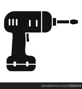 Electric hand drill icon. Simple illustration of electric hand drill vector icon for web design isolated on white background. Electric hand drill icon, simple style