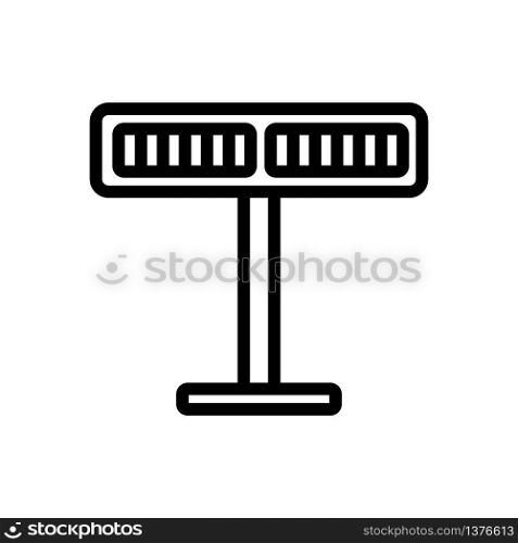 electric heating lamp icon vector. electric heating lamp sign. isolated contour symbol illustration. electric heating lamp icon vector outline illustration