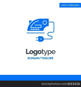 Electric, Home, Iron, Machine Blue Business Logo Template