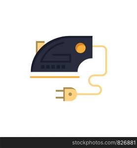Electric, Home, Iron, Machine Flat Color Icon. Vector icon banner Template