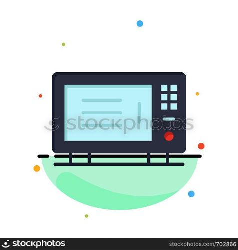 Electric, Home, Machine, Oven Abstract Flat Color Icon Template