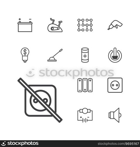 Electric icons Royalty Free Vector Image