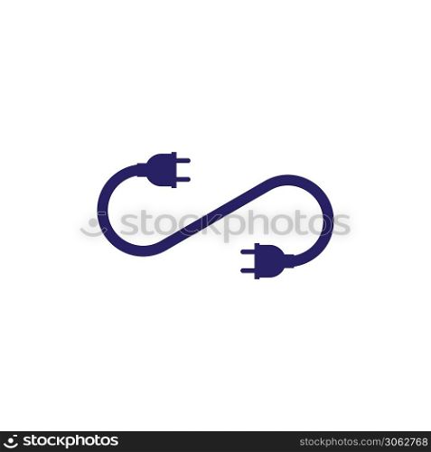 Electric infinity logo template vector icon design