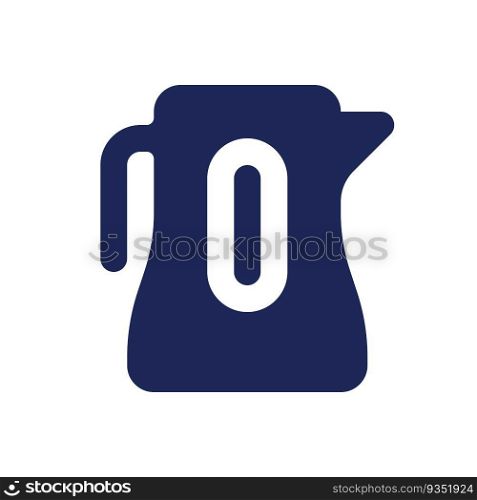 Electric kettle black glyph ui icon. Appliance for boiling water. User interface design. Silhouette symbol on white space. Solid pictogram for web, mobile. Isolated vector illustration. Electric kettle black glyph ui icon