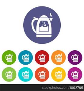 Electric kettle icon. Simple illustration of electric kettle vector icon for web. Electric kettle icon, simple style