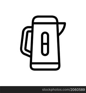 electric kettle icon vector line style