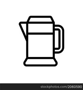 electric kettle icon vector line style