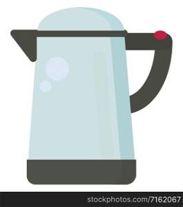 Electric kettle, illustration, vector on white background.