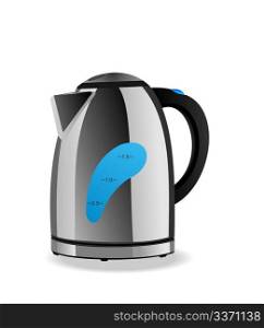 Electric kettle is isolated on white background. Vector