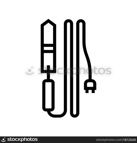 electric knife beekeeping line icon vector. electric knife beekeeping sign. isolated contour symbol black illustration. electric knife beekeeping line icon vector illustration