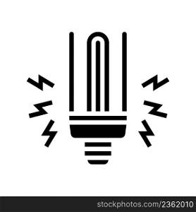 electric light bulb glyph icon vector. electric light bulb sign. isolated contour symbol black illustration. electric light bulb glyph icon vector illustration