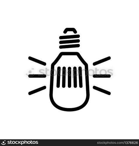 electric light bulb icon vector. electric light bulb sign. isolated contour symbol illustration. electric light bulb icon vector outline illustration