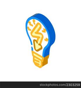 electric light bulb isometric icon vector. electric light bulb sign. isolated symbol illustration. electric light bulb isometric icon vector illustration