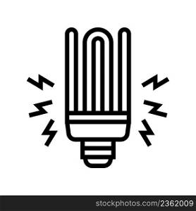 electric light bulb line icon vector. electric light bulb sign. isolated contour symbol black illustration. electric light bulb line icon vector illustration