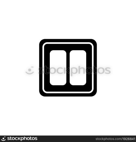 Electric Light Switch. Flat Vector Icon illustration. Simple black symbol on white background. Electric Light Switch sign design template for web and mobile UI element. Electric Light Switch Flat Vector Icon