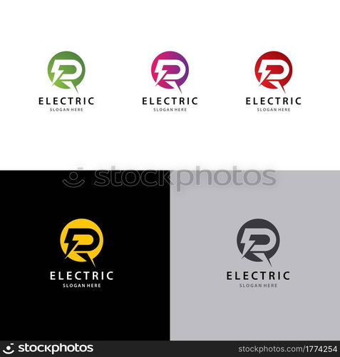 Electric logo template vector icon design