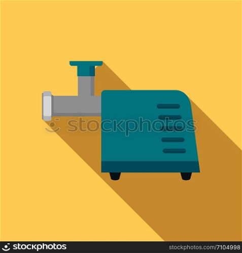 Electric meat grinder icon. Flat illustration of electric meat grinder vector icon for web design. Electric meat grinder icon, flat style