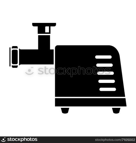 Electric meat grinder icon. Simple illustration of electric meat grinder vector icon for web design isolated on white background. Electric meat grinder icon, simple style